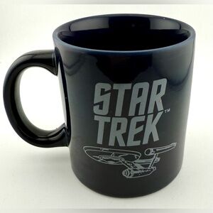Star Trek The Original Series Enterprise line art. CBS studios. 12oz Black